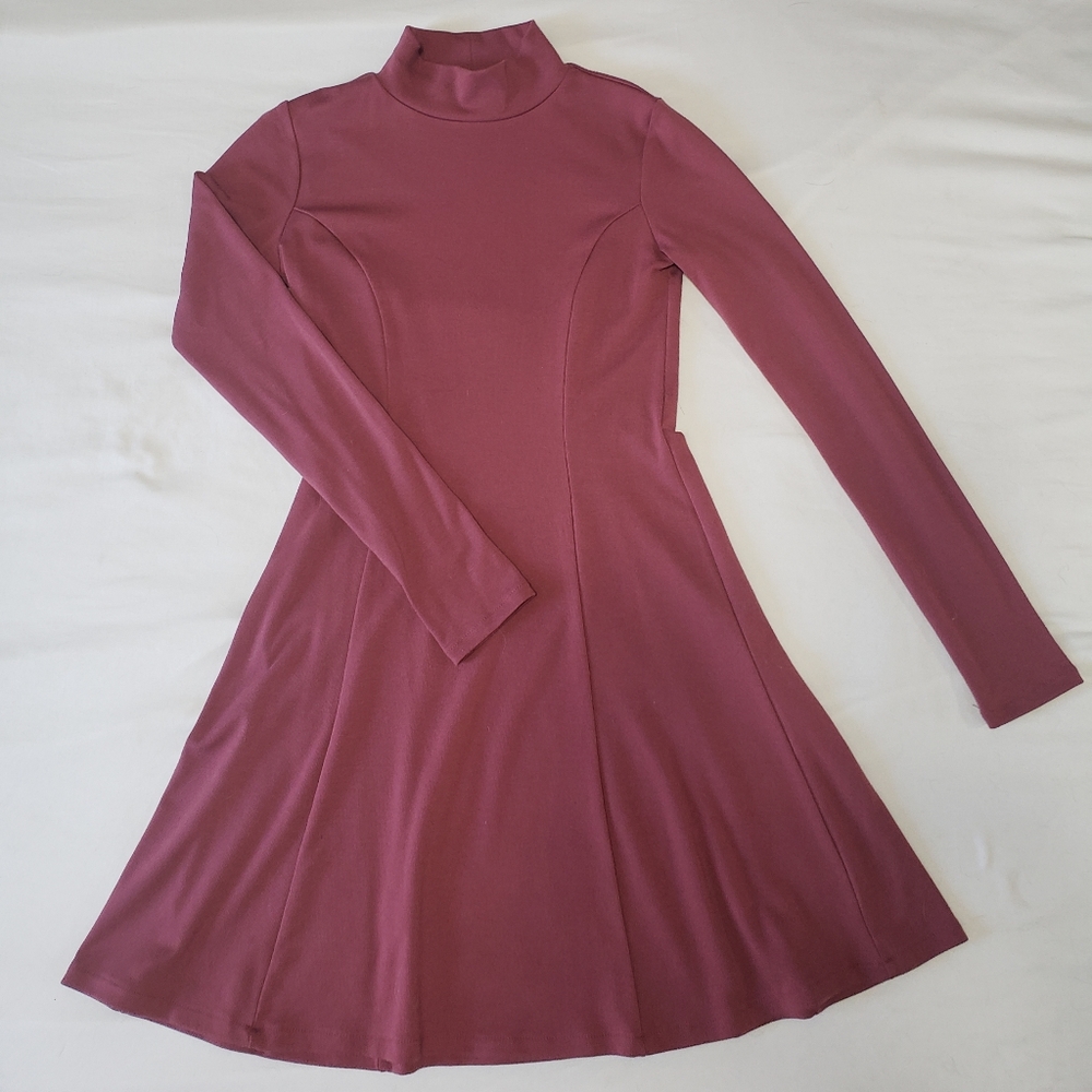 Rose turtle neck dress